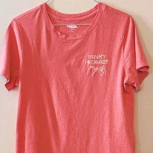 Old Navy pink pinky promise t-shirt